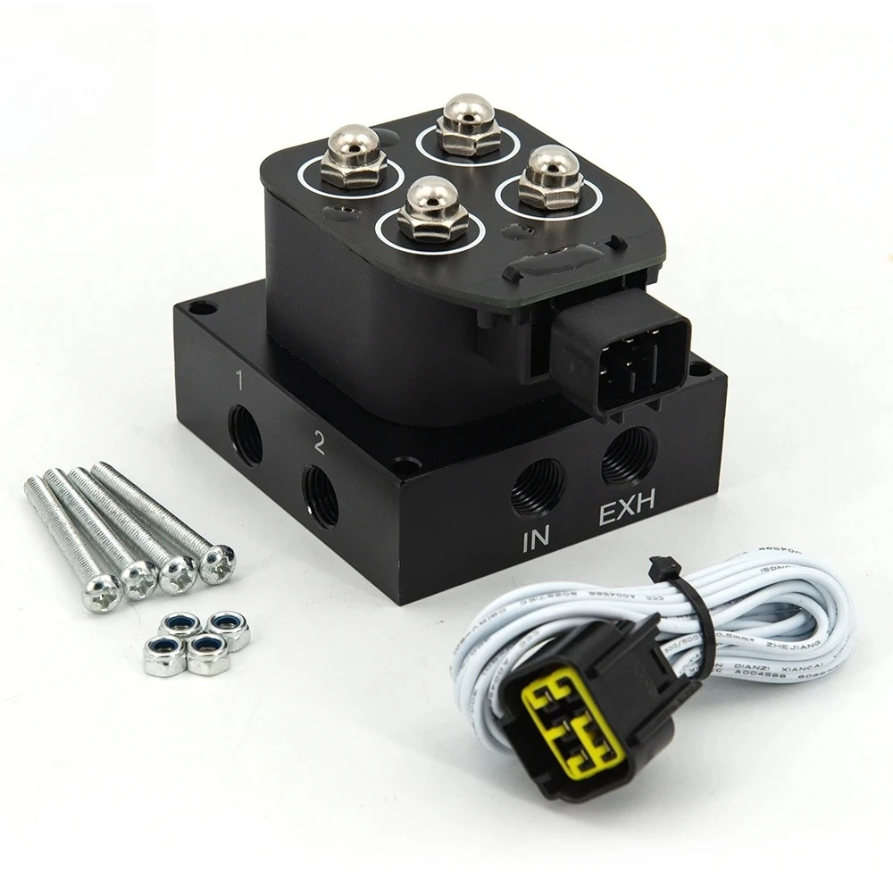 12V Solenoid Valve Air Ride Suspension Manifold Valve, Pneumatic Shock Absorber VU2 Solenoid Valve Set