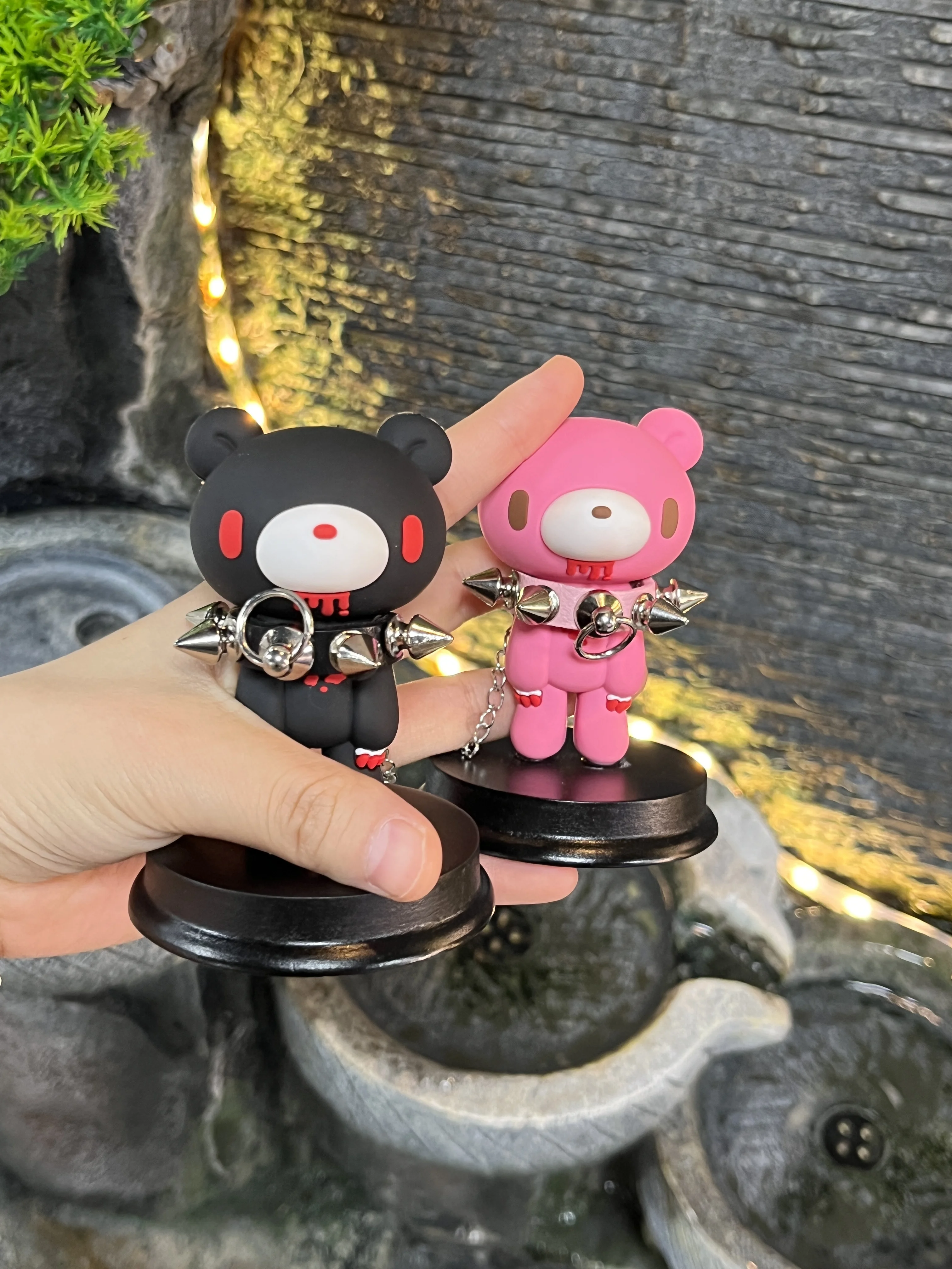 Kawaii Gloomy Bear Mori Chack Figure Goth Punk Spiked Collar