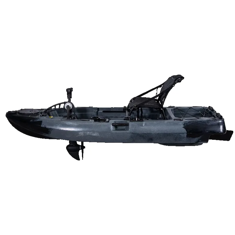 8ft Stable Pedal Drive Fishing Kayak HDPE Single Seat Kayak For Ocean Coastal Cruising And Kids Water Sports 2.5M