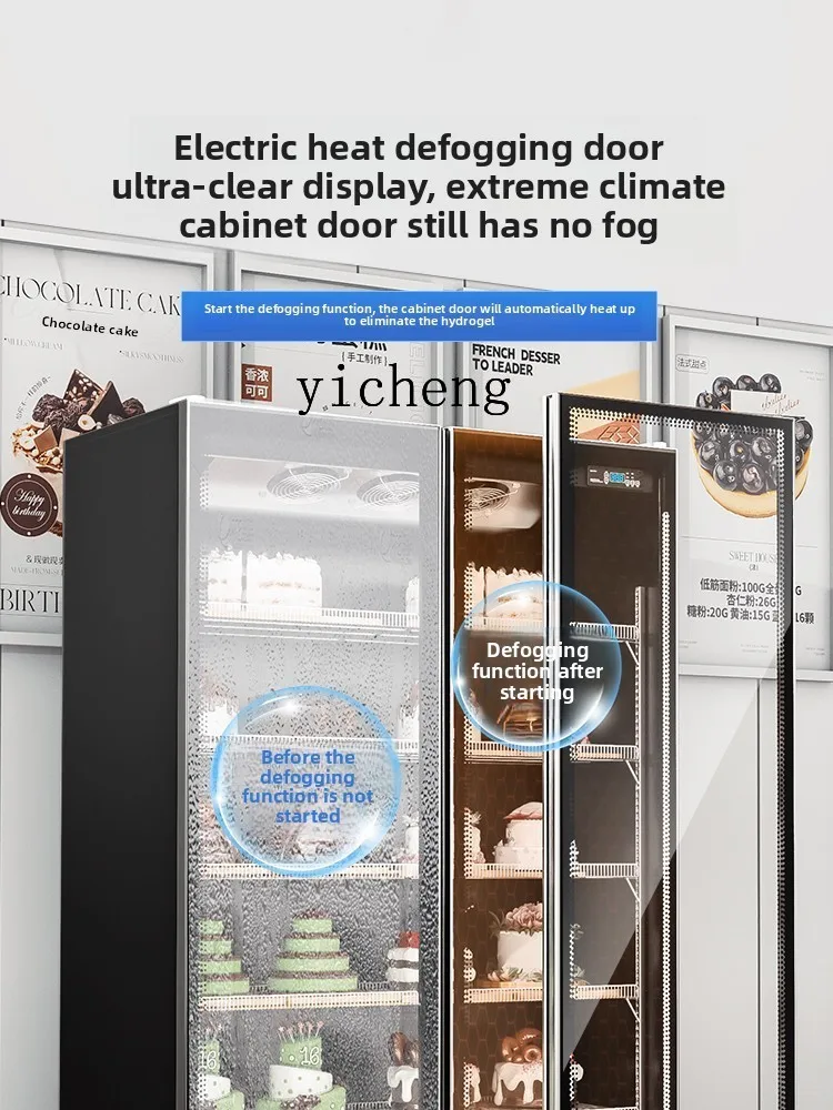 

ZZ Air-cooled Refrigerator Dessert Pastry Baking Vertical Cake Display Cabinet Fresh-keeping Cabinet Internet Celebrity