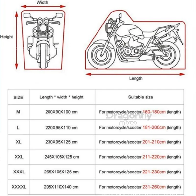 Dragonfly Motorcycle Waterproof Cover For Honda Forza 125 250 300 350 750 All Season Dustproof UV Protective