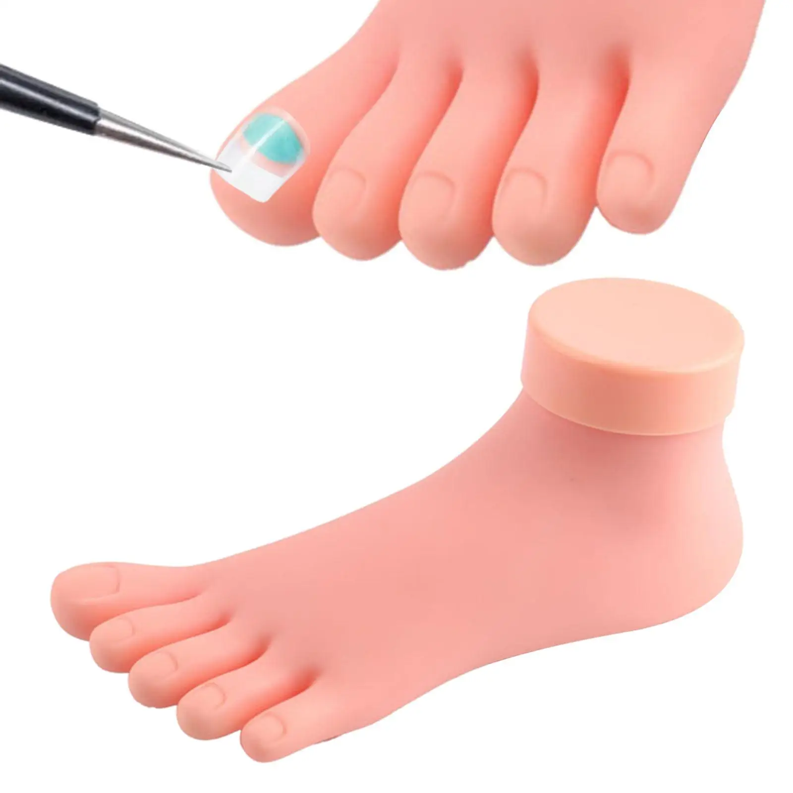 Modèle de pied de Mannequin en plastique ABS souple et Flexible, pour la pratique de la Nail Art des débutants, autocollants pour ongles d'orteils, outil d'exposition des pieds artificiels