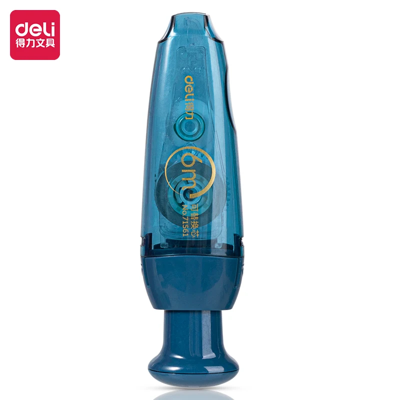 델리 프레스 펜 타입 교정 테이프, 보충 펜 스타일, 흰색 교정, 학교 사무실 교정 용품