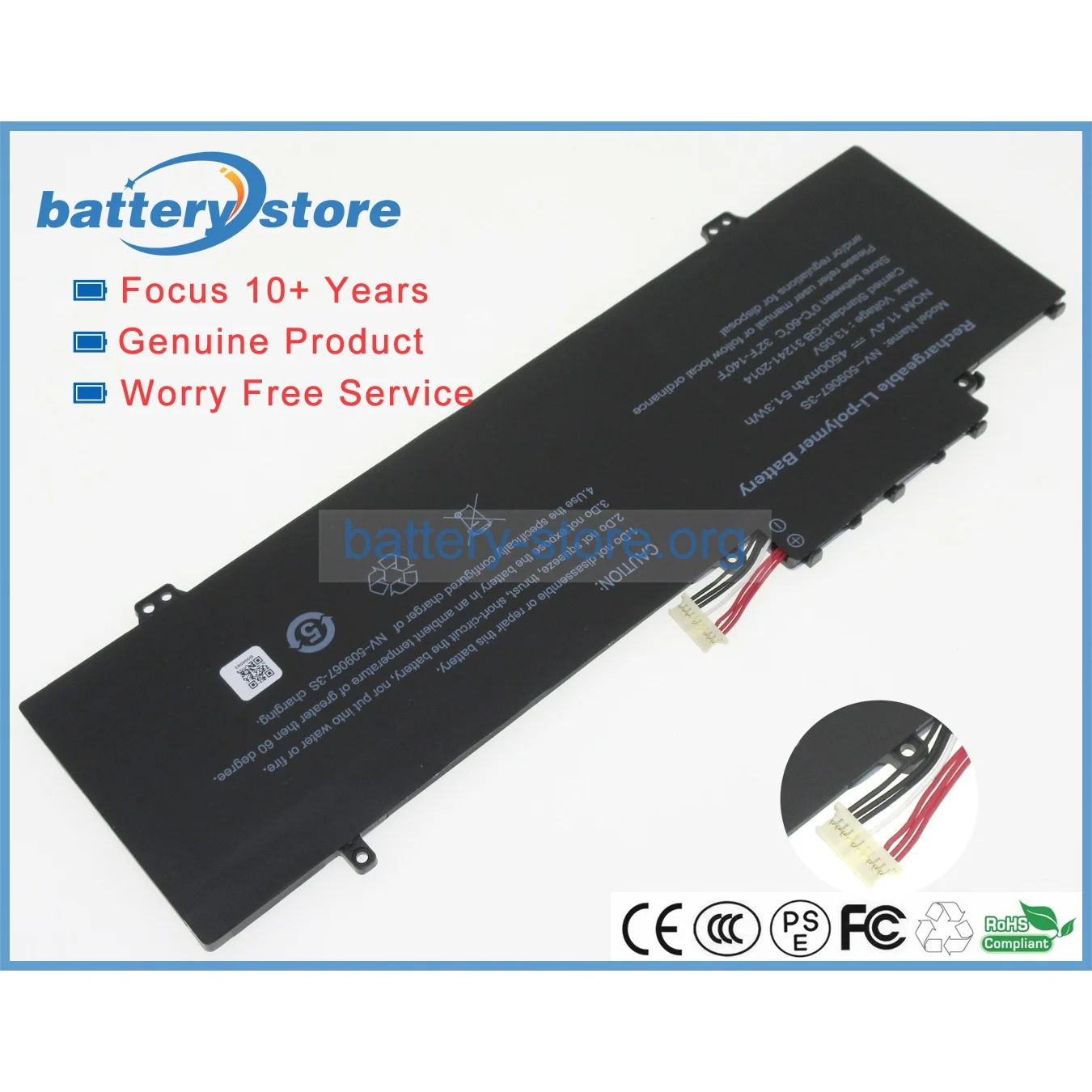 

Genuine Original Laptop Batteries for NV-509067-3S,GWTN141-4bk,GWTN141-10BL,GWTN1 56-5BL,11.4V,3 cell