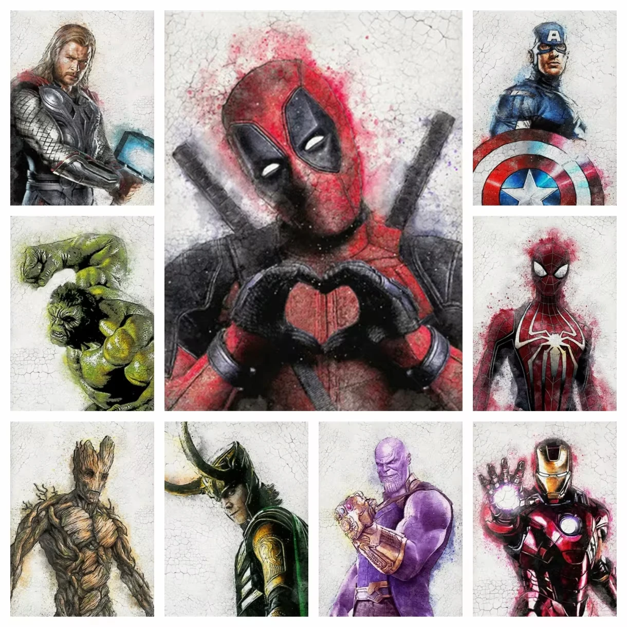 

Набор для алмазной вышивки Marvel Avengers 5D - Человек-паук, полная алмазная мозаика, картина для самостоятельного декора дома