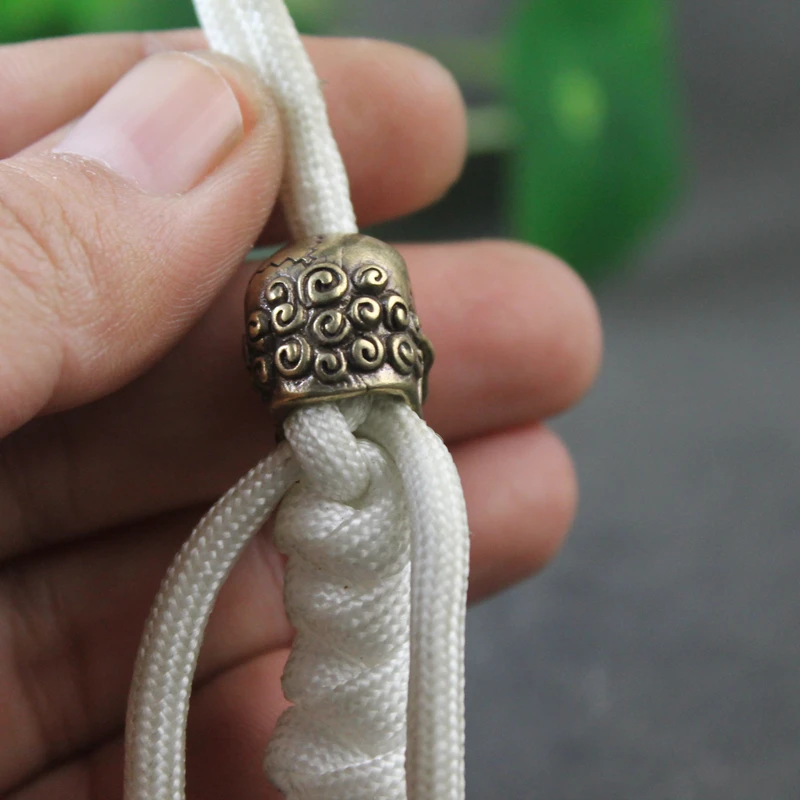 Black Clown Head Sculpture Brass Knife Beads DIY Paracord Bracelets Accessories Outdoor EDC Umbrella Rope Woven Lanyard Pendants