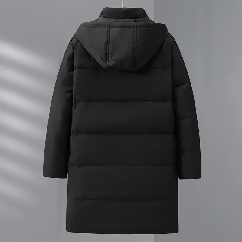 New Winter Men Hooded Casual Long Puffer Jackets Duck Down Coats Thicker Parkas Quality Couples Outdoor Windproof Warm Jackets 3