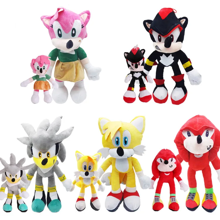 Sonic Plush Toy Amy Knuckles Tail Plush Doll Cute Soft Stuffed Hedgehog Plush Doll for Kids Birthday Gifts - view 3