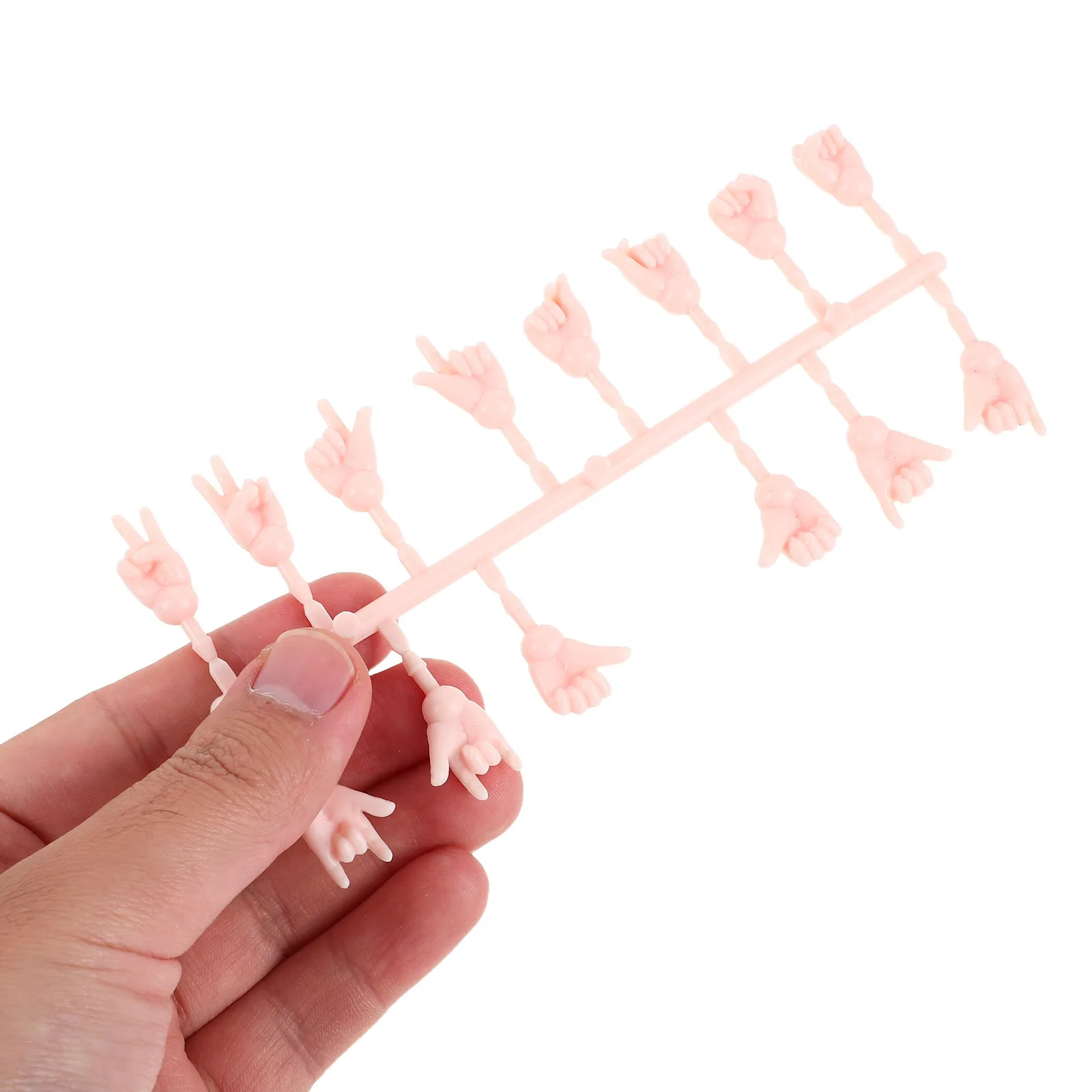 

4Sets Tiny Mini Hands Plastic Replacement Realistic Parts for DIY Small Hand and Craft Fake Hands Realistic Hand