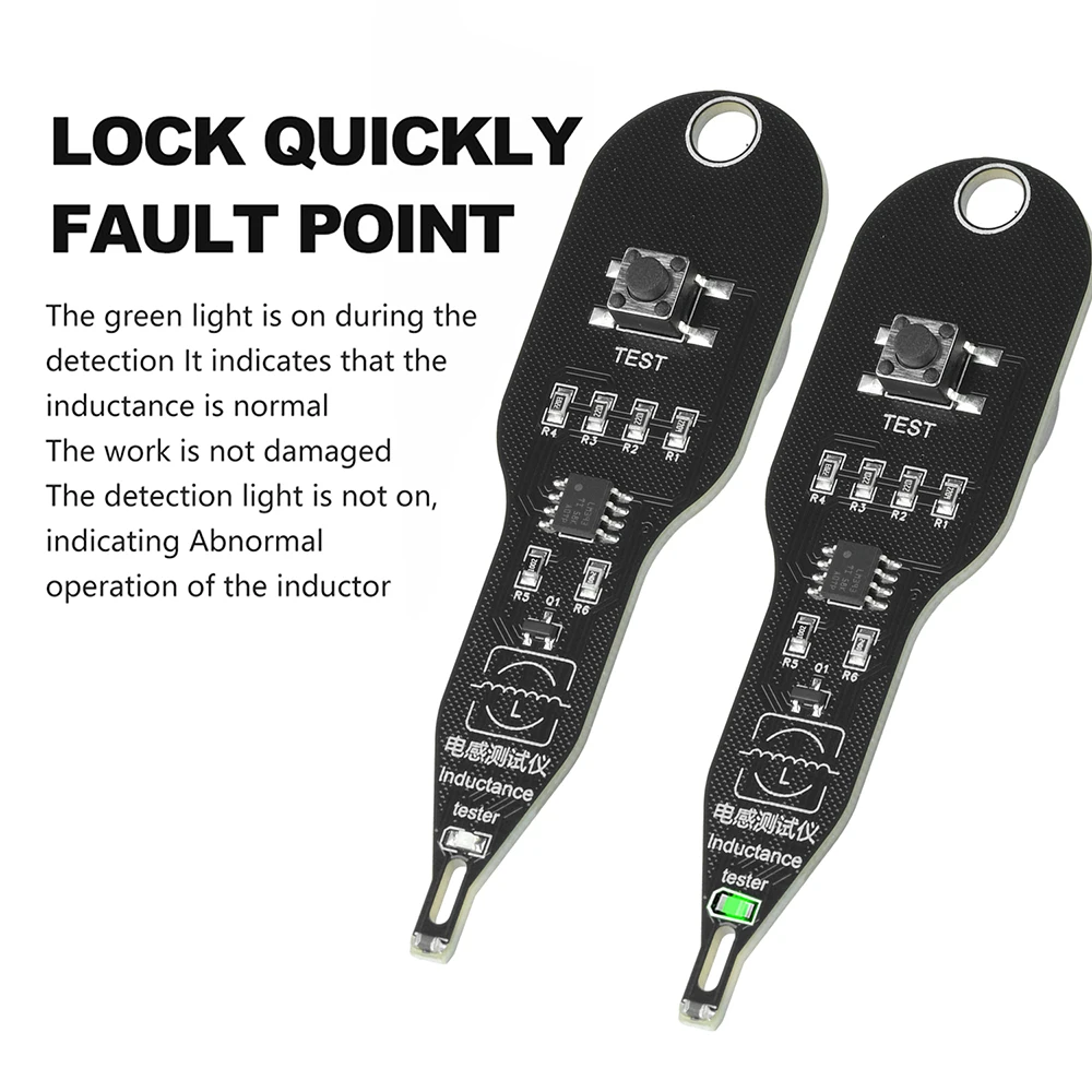 

Inductance Tester for PC Repair Electromagnetic Induction Quick Fault Check Coil Tester Inductor Detector Type-C/Battery Powered