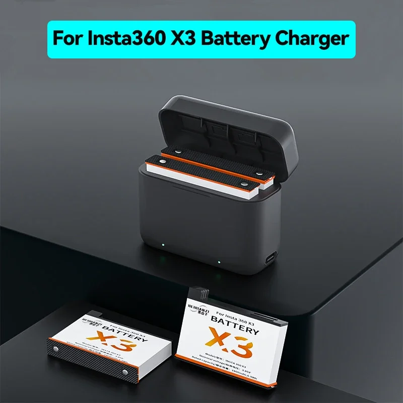 

For Insta360 X3 Battery Charger 1800mah Camera 360 Panoramic Action Camera Batteries Accessories For Insta360 ONE X3 Battery