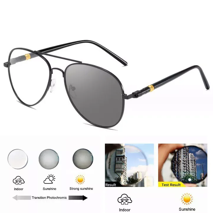 Outdoor Shade Pilot Photochrome Lesebrille mit verschreibungspflichtigen Brillen Herren ovale Sonnenbrille Dioptrien +0,5 1,25 1,75 2,25 2,75 – Detail 3
