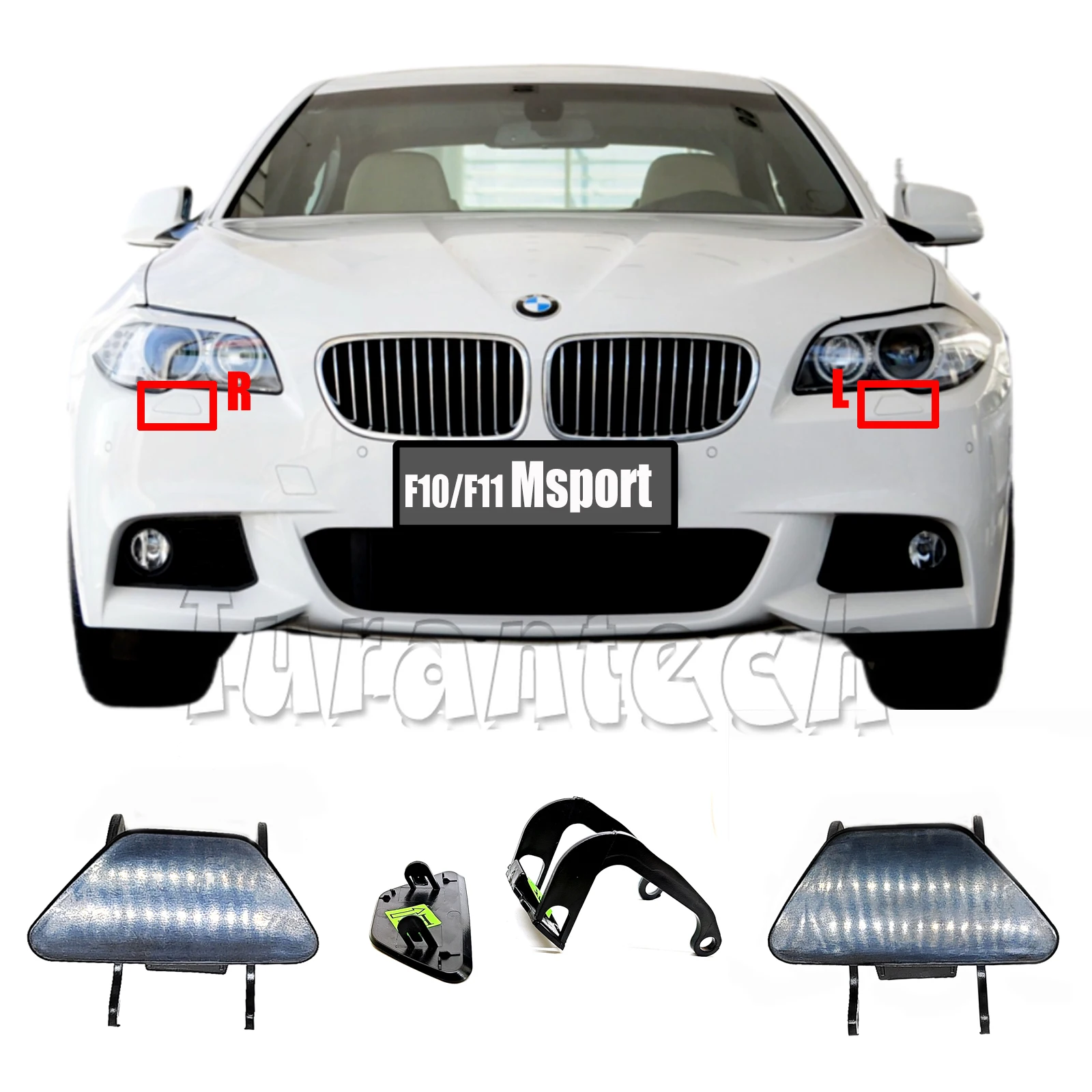 

Крышка омывателя фар для BMW 5 Msport F10/F11 11-16 гг. 520d 520i 525d 528i 530d 530i 535i 550i Крышка переднего бампера с кронштейном