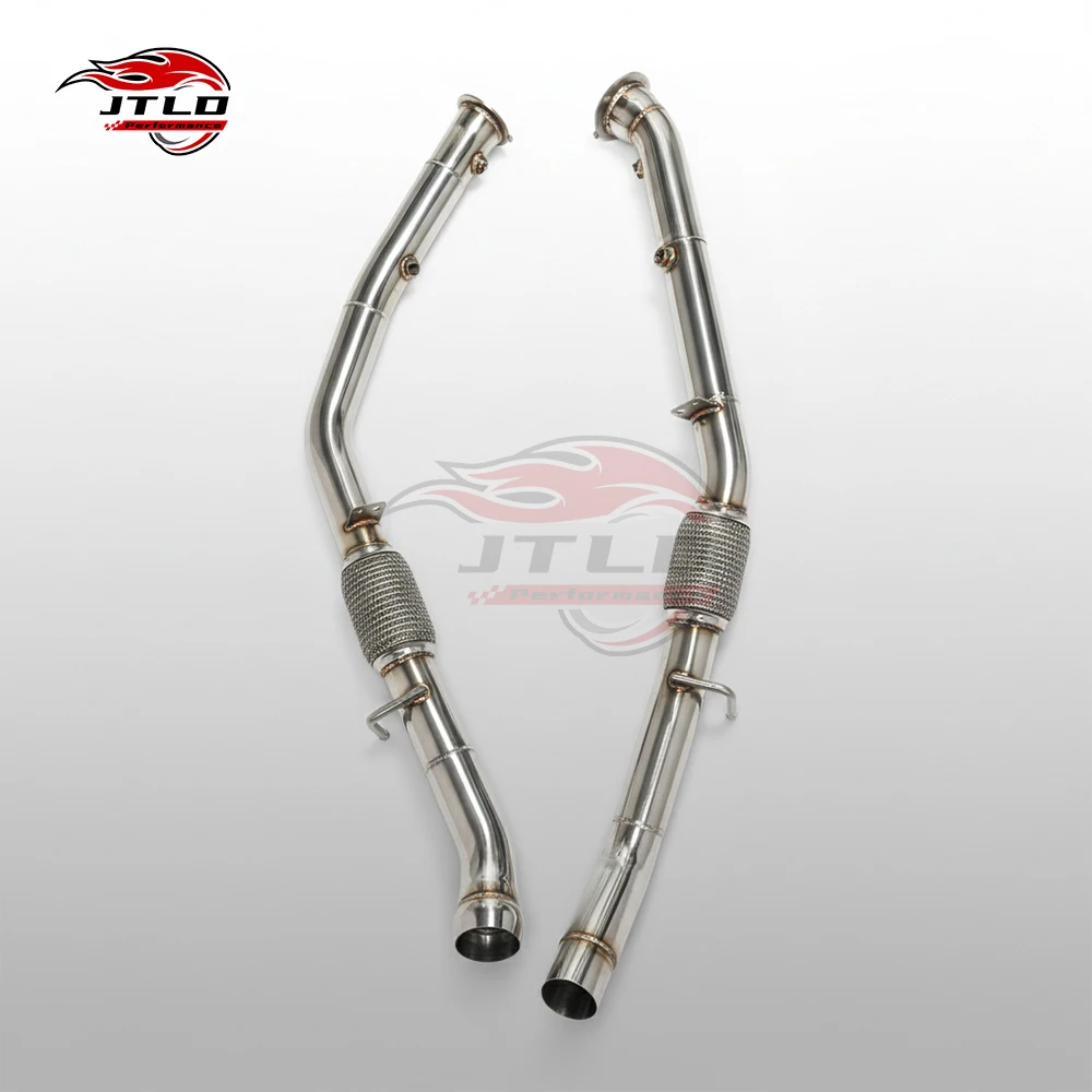 High Flow T304 Stainless Steel Competition Spec Downpipe For Mercedes-Benz GLE43 AMG 3.0L High Performance