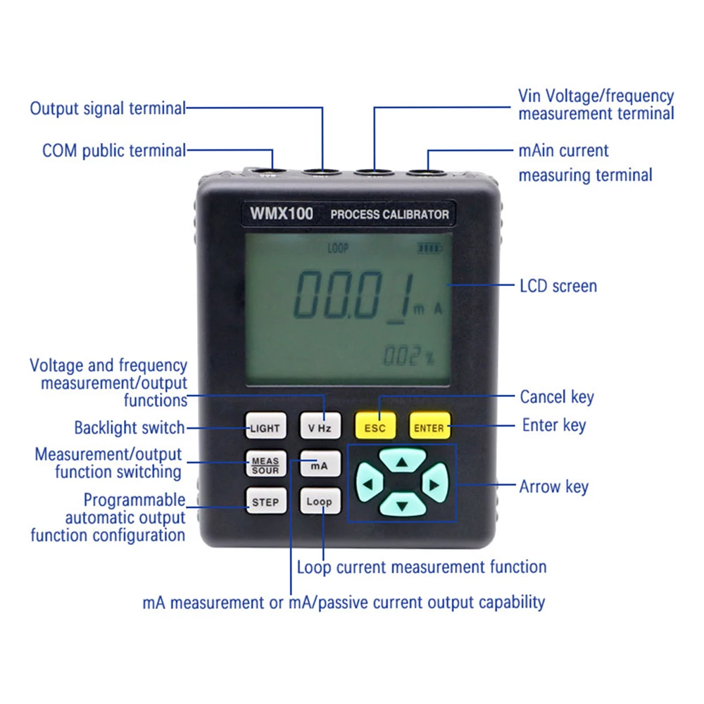 Handheld Process Calibrator For Lab PLC Valve Debugging 0-24mA