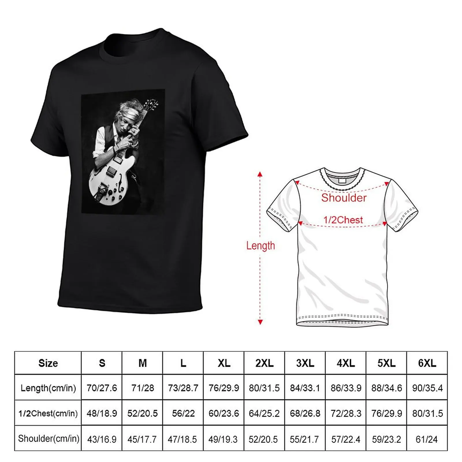 Kéith Ríchárds - The Róllíng Stónes T-Shirt plus size tops shirts graphic tee heavyweights tops mens plain t shirts