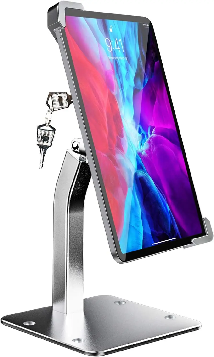

Heavy Duty Anti-Theft Tablet Stand with Security Lock, Compatible iPad, Galaxy Tabs, Surface for 7-11" Tablets