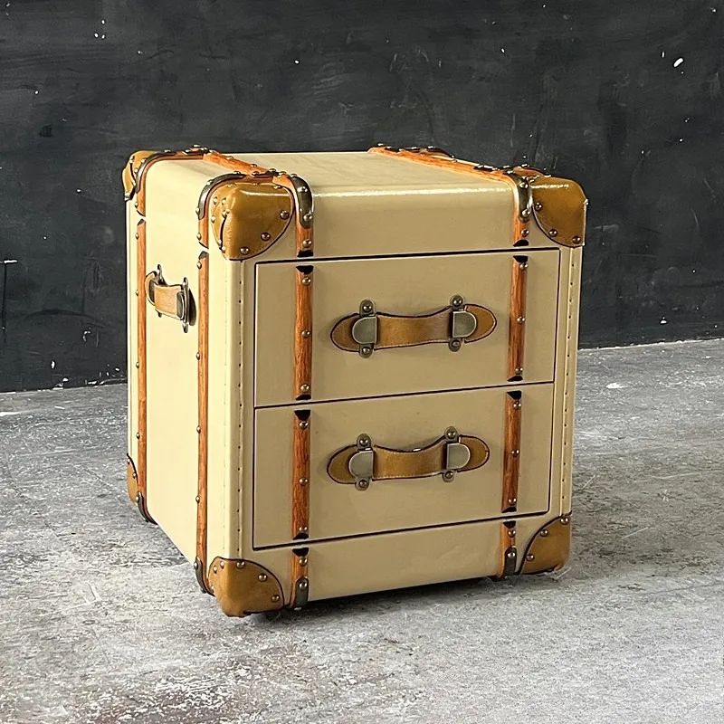 

Винтажная кожаная угловая мебель из ротанга, американский кантри, гостиная, прикроватная тумбочка, край дивана