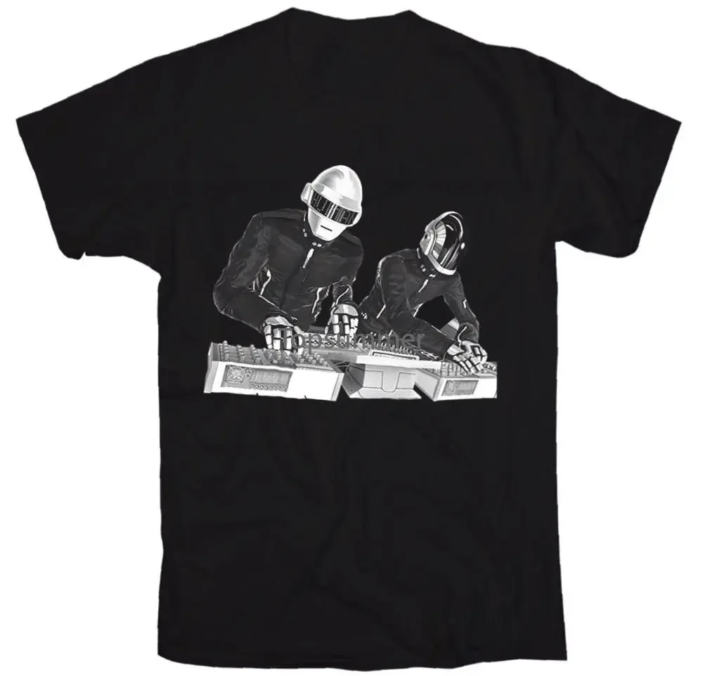 

Nwt Daft Punk Scratch Turntable Dj Ed Banger Dance Tee T Shirt T-Shirt Men Short Sleeve Fashion Summer Printing Casual