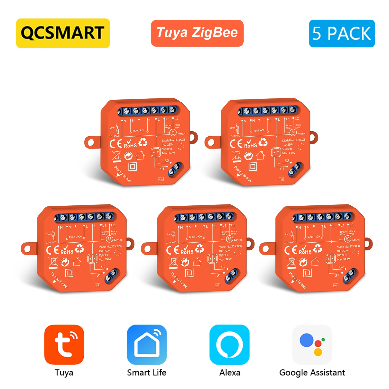 ZigBee Rollladen Jalousien Schalter Relais Modul Tuya Smart Life Prozent Fortschritt Timer Steuerung Google Assistant Alexa