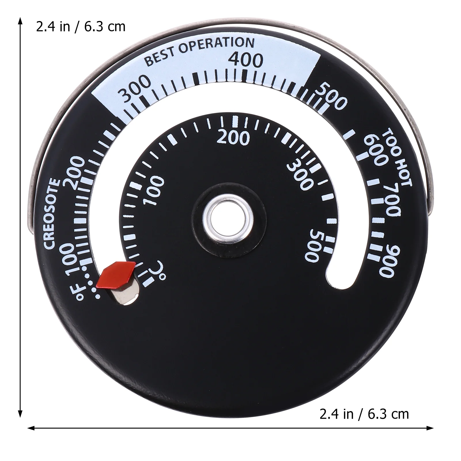 Oven Thermometer Temperature for Gas Stoves Chimney Pipe Gauge Flue Log Burner Wood Magnetic Fire