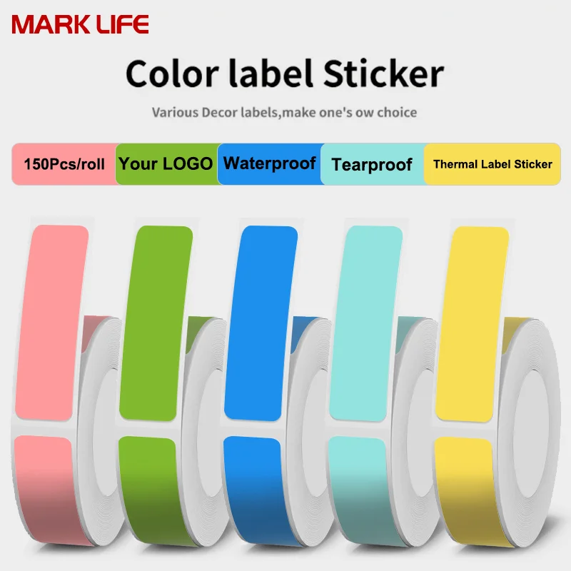 

Thermal Printer Labels 12x40mm colorful Thermal Self-adhesive Label Paper Waterproof Used For Marklife P15/M1 To Gift/Marking