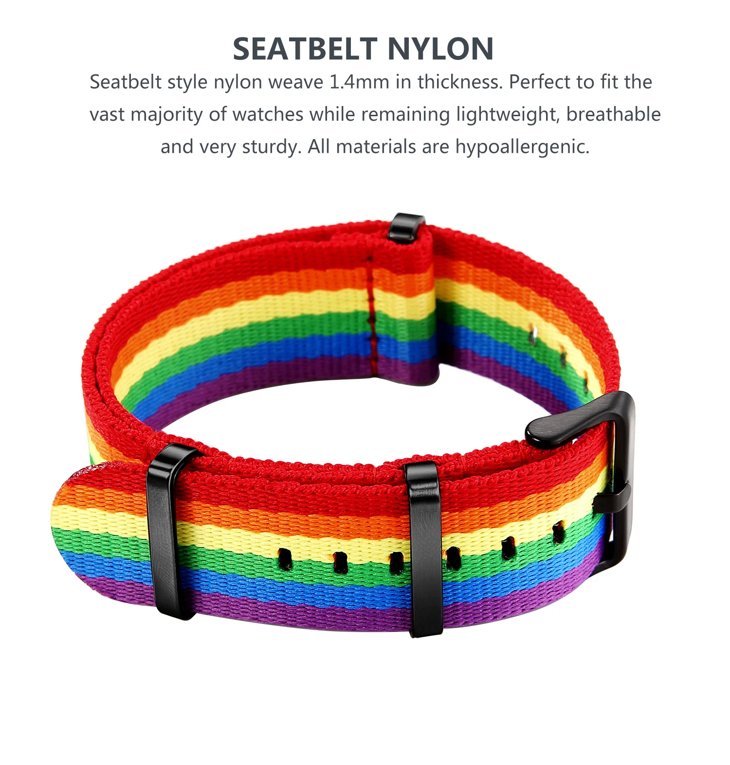 Nylon-Uhrenarmband, 20 mm, 22 mm, bequeme Uhrenarmbänder, Schlaufe, militärisch, waschbar, für Herren-Uhrenarmbänder – Detail 38