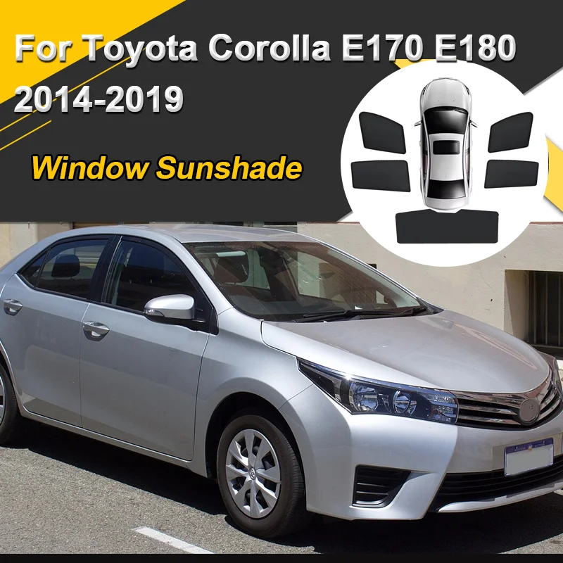 

Автомобильные солнцезащитные козырьки для Toyota Corolla E170 E180 2014-2019, солнцезащитные козырьки с магнитной теплоизоляцией, оконный козырек, шторы, автоаксессуары