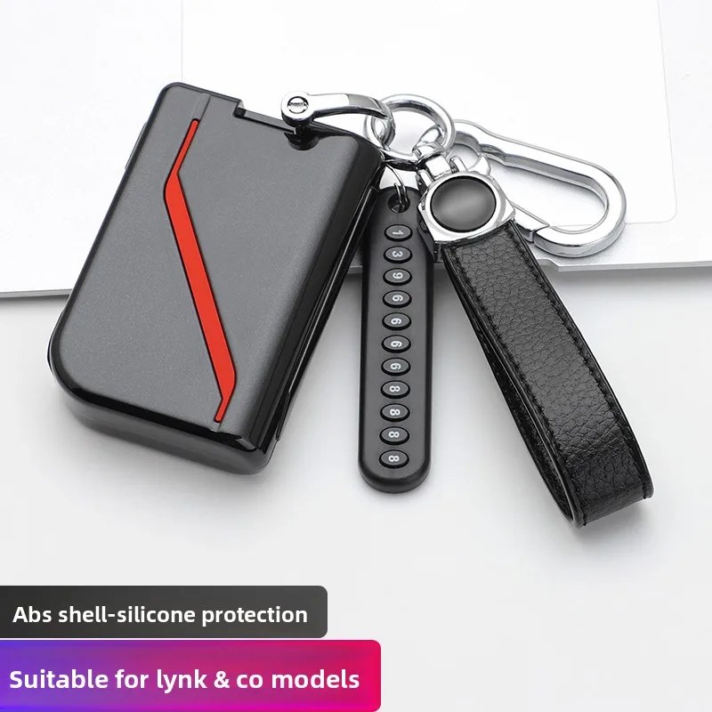 

Car Remote Key Case Cover for Lynk&Co 01Phev 0105 Protection Keychain Keyless Set Bag Shell Interior Accessories