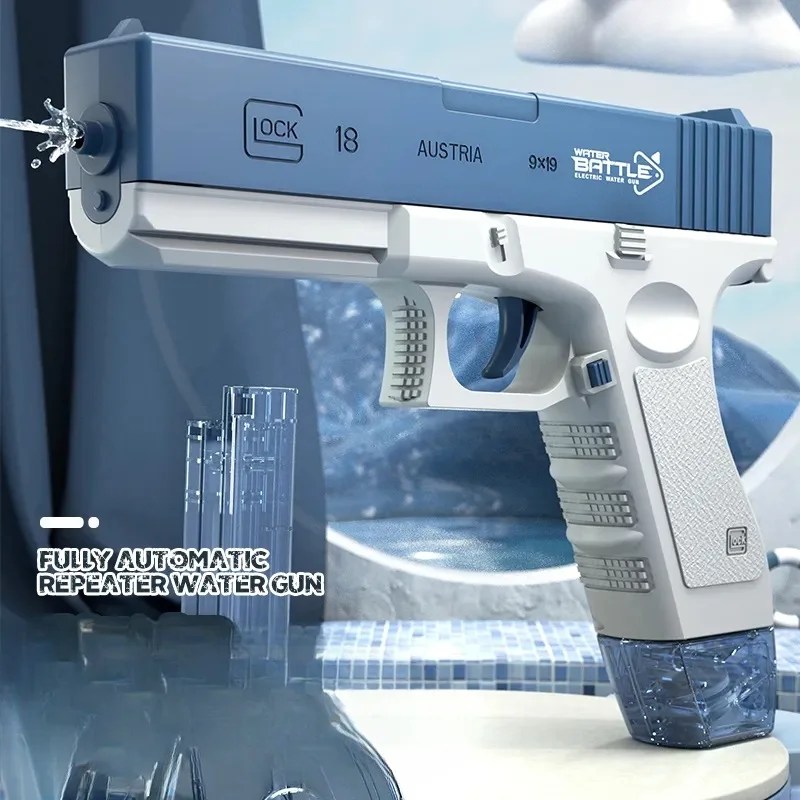 Pistola de agua eléctrica de alta presión, juguete de energía de carga fuerte, PULVERIZADOR DE AGUA automático, pistolas de juguete, juguete de playa al aire libre, Verano