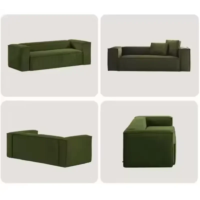 Black Light Gray Modern Sealed Packed Vacuum Compressed Sponge Sofa Bed Two Seat Set Furniture Living Room