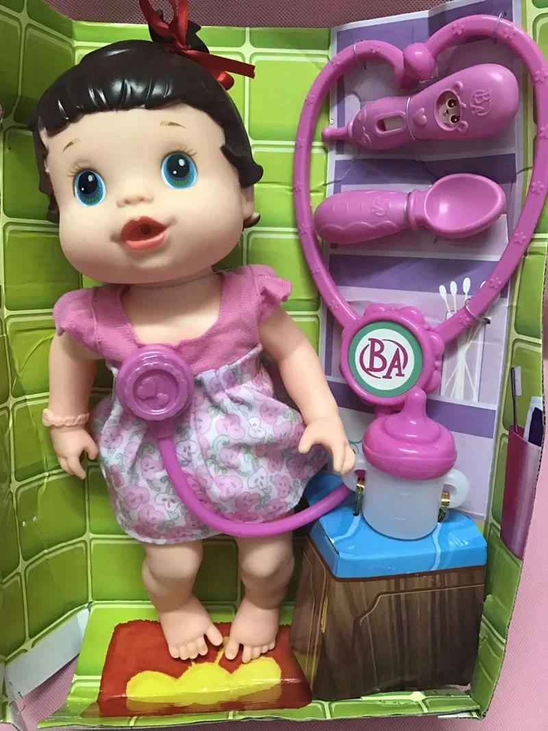 Simulatie mode 35 cm Kan Water Drinken, Kan Pee, diagnose de pop model arts Reborn Babypoppen speelhuis speelgoed meisje gift