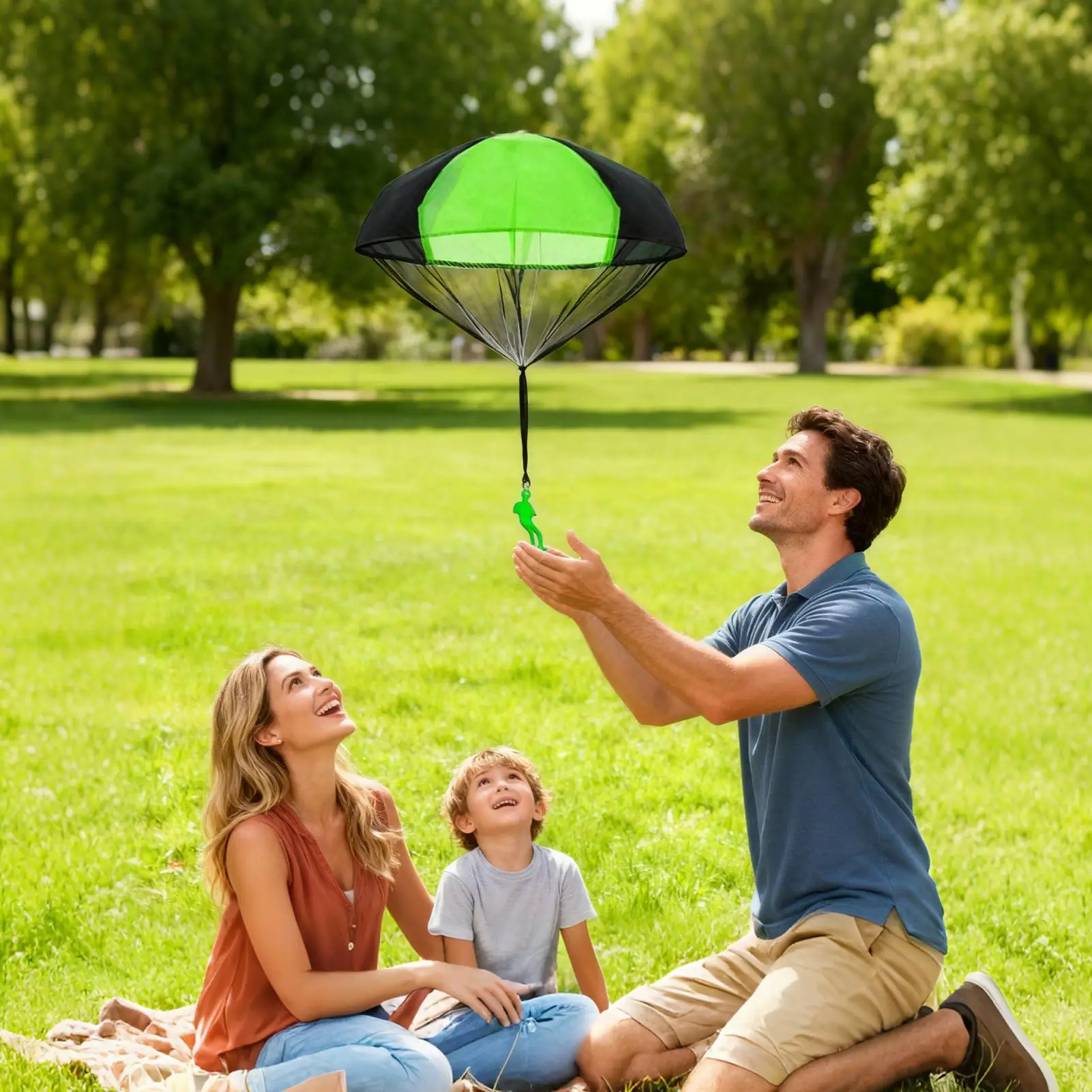 Toy Parachute Figures Fun Portable Sports Game Stocking Stuffers Parachute Toys for Desktop Christmas School Home Party Hobby