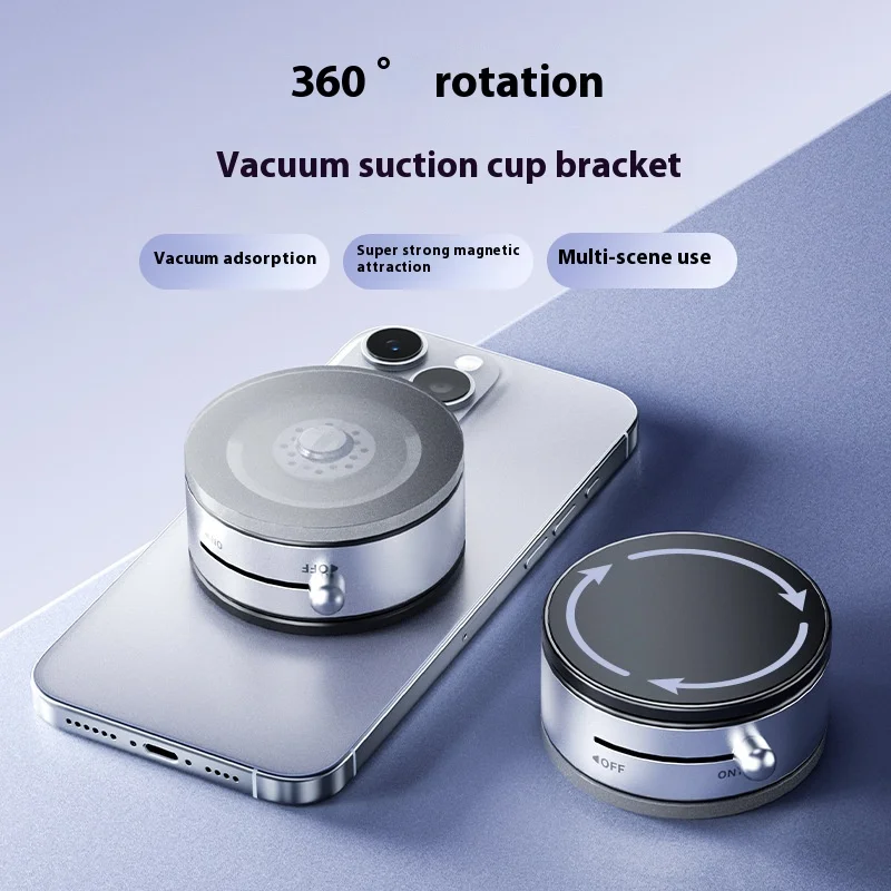 

New Multifunctional Rotatable Magnetic Suction Bracket Portable Aluminum Alloy Vacuum Magnetic Suction Mobile Phone Bracket