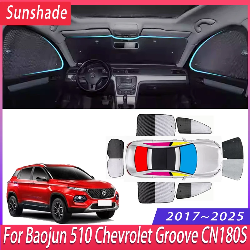 Car Sunshade For Baojun 510 Chevrolet Groove CN180S 2017~2025 Insulation Sun Protection Sunshade Windshield Visor Accessories