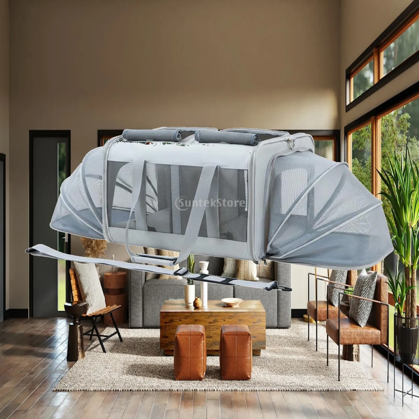 cat-carrier-expandable-large-pet-travel-bag-double-compartment-oxford-cloth-for-small-dog-ventilated-folding-design