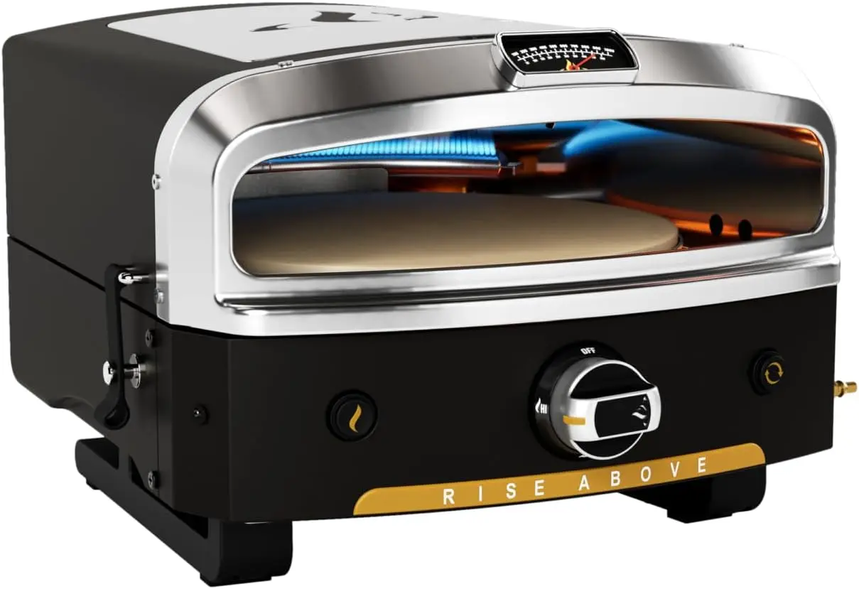 16 Propane Gas Outdoor Pizza Oven with Rotating Cooking Stone | Portable Appliance for all Outdoor Kitchens