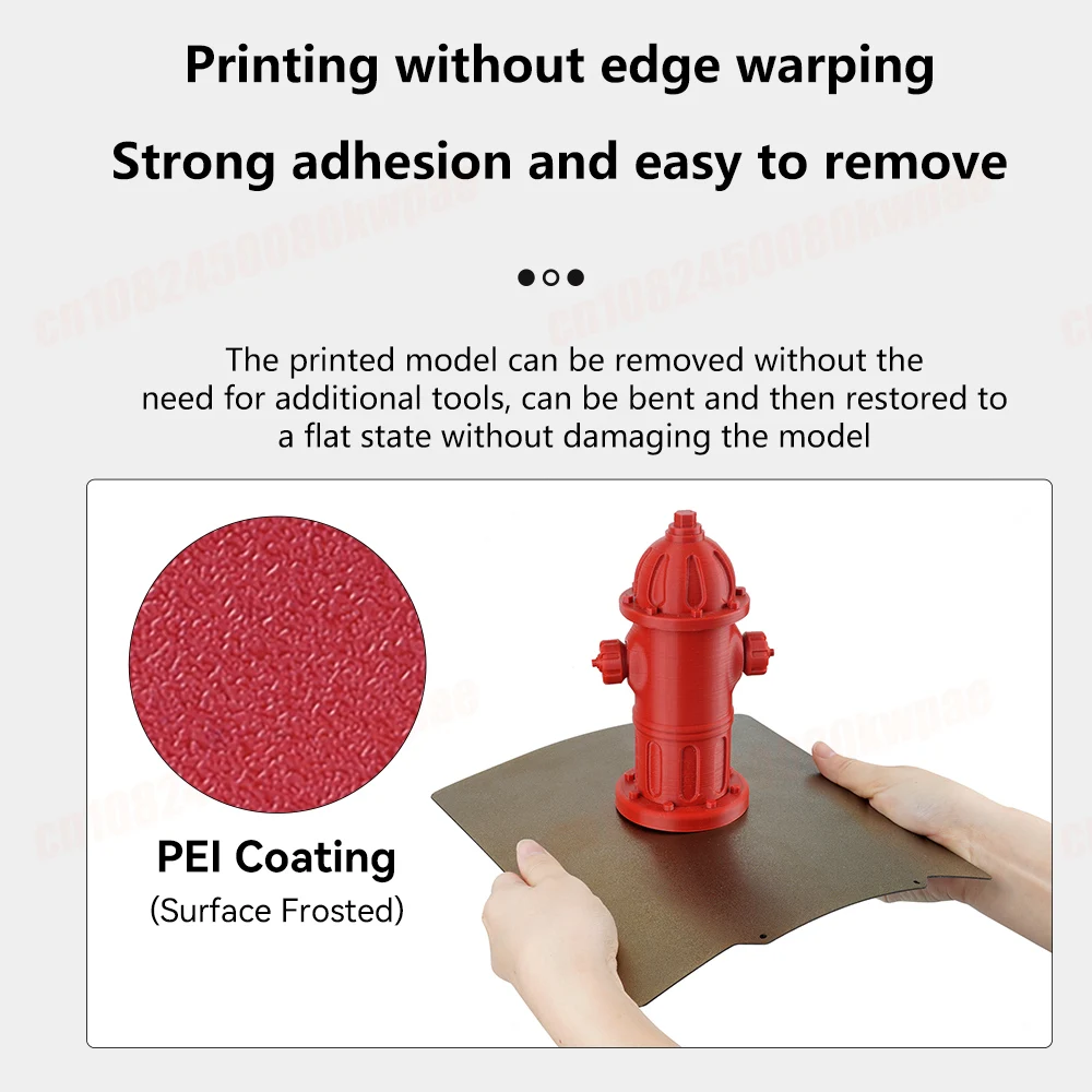 Para Creality Ender Series PEI hoja de acero con resorte PEI placa de construcción magnética texturizada 235x235mm cama térmica CR cama térmica para impresora 3D