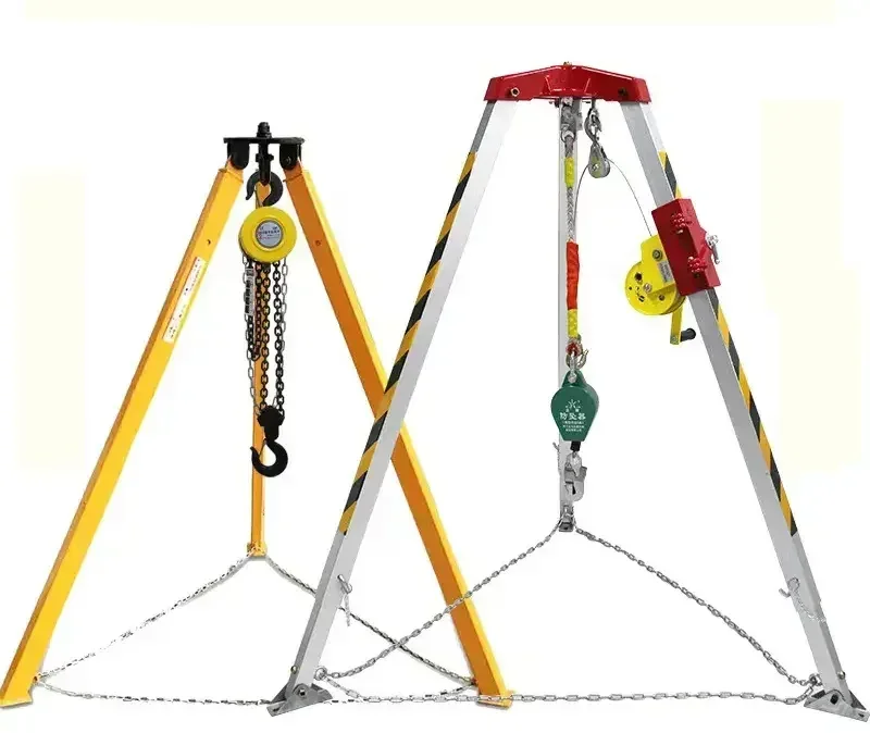 1.7M 3M 1000KG lifting tool rescue tripod telescopic lifting tripod with hoist free stretch 360 degree rotation