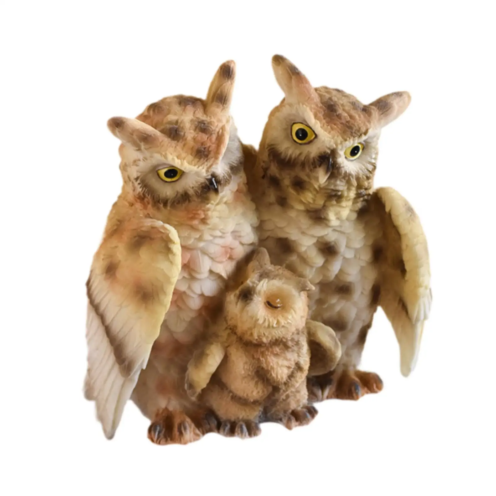 

Resin Figurine Artwork Gift Decoration Owl Statue for Bedroom Desktop Office