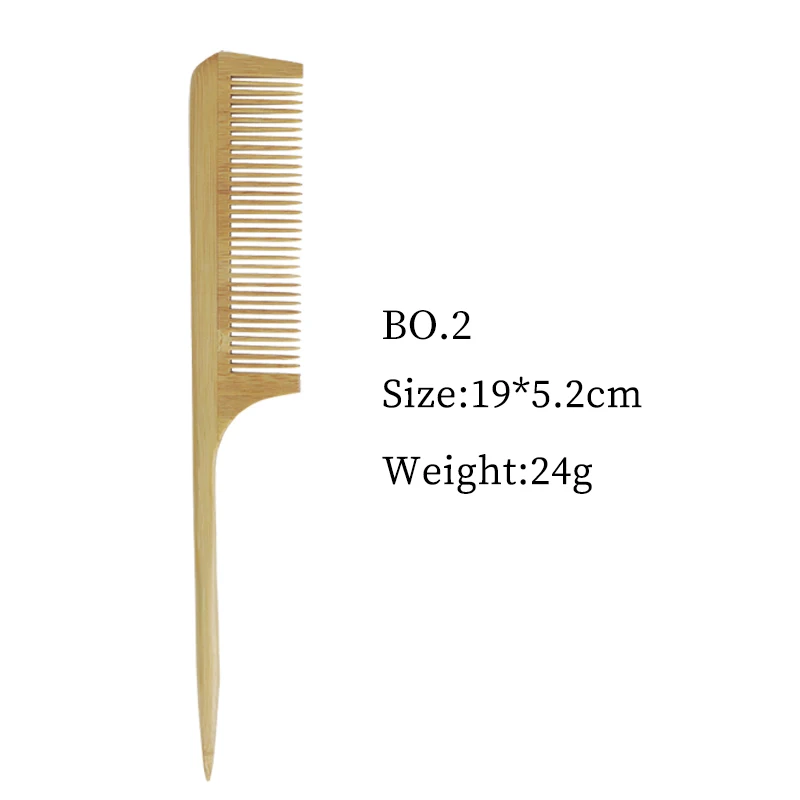 1 natural bamboo and wood comb, smooth hair, anti-static scalp massage bamboo and wood comb, hairstyle comb