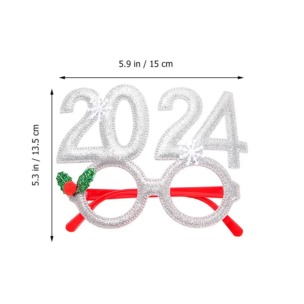 

Christmas Glasses Prop Comfortable Fit Xmas Party Eyewear Reusable Holiday Accessories Xmas Glasses Frames Party Eyeglasses
