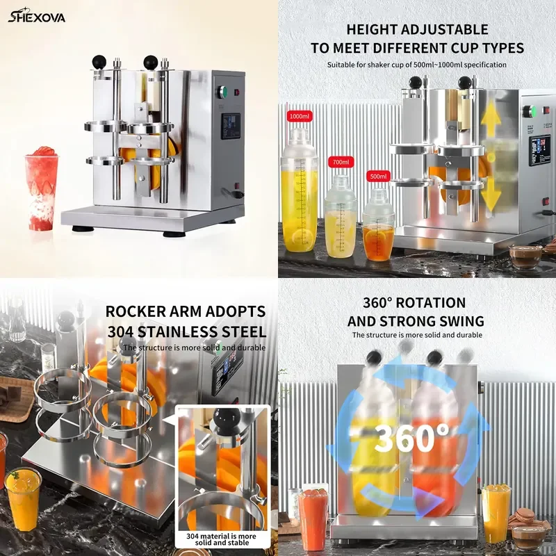 for Milk Tea Shop Automatic Intelligent Bubble Tea Equipment Thickened Stainless Steel Strong and Durable Shaker