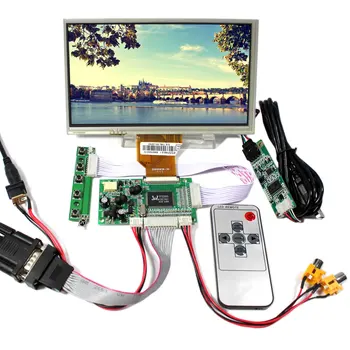 VGA AV LCD controller board 7 in 800x480 AT070TN90 touch LCD screen