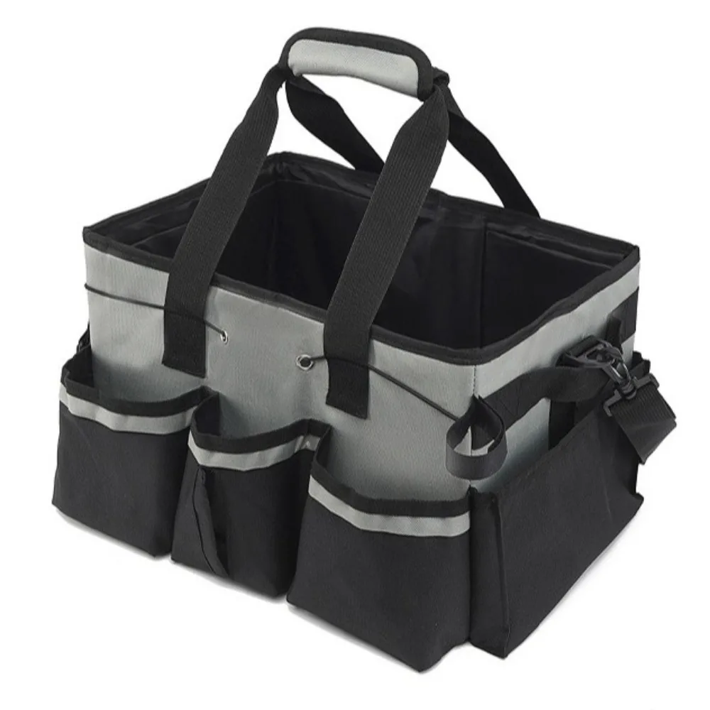 Adjustable Shoulder Straps Cleaning Tools Storage Bag Multipocket Wear-Resistant Electrician Tool Pouch Large Capacity