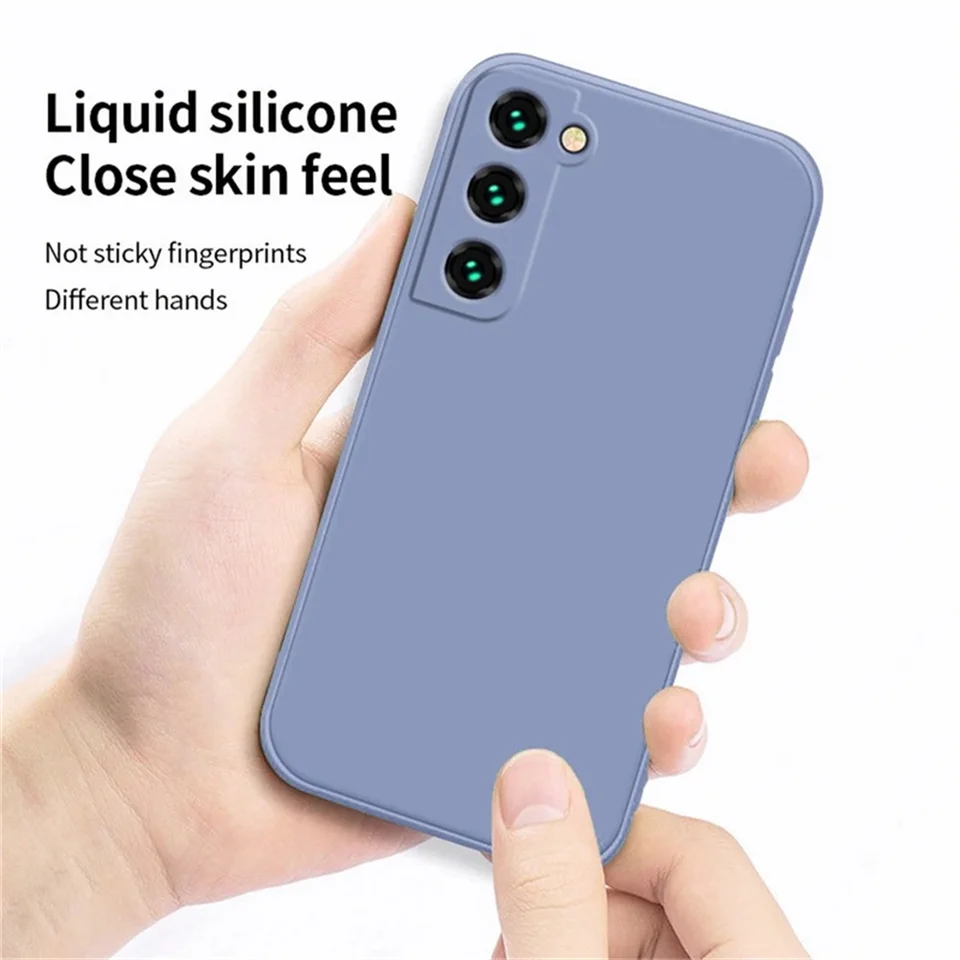 Funda de silicona líquida de lujo para Samsung S25 S24 Galaxy S20 S21 S22 S23 FE Plus Note10 20 A52 A31 A41 A71 A51 A72 A70 A50 4