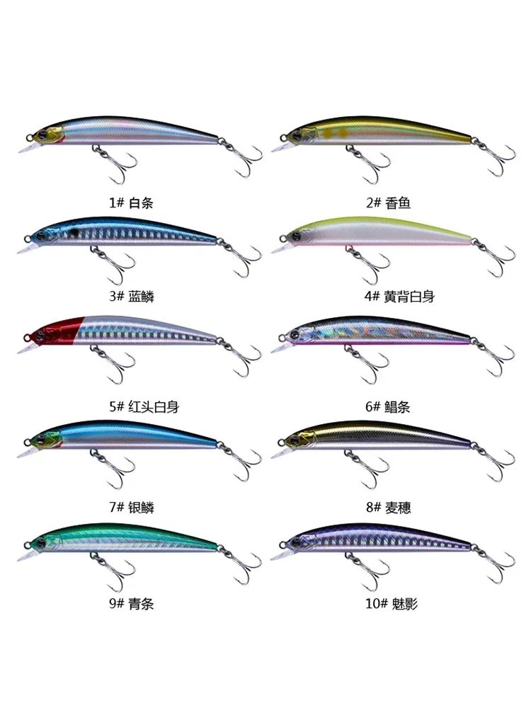 EWE الفضة المطلقة المغمورة مينو بعيدا مينو الفم باس اليوسفي الأسماك لويا إغراء الطعم #6