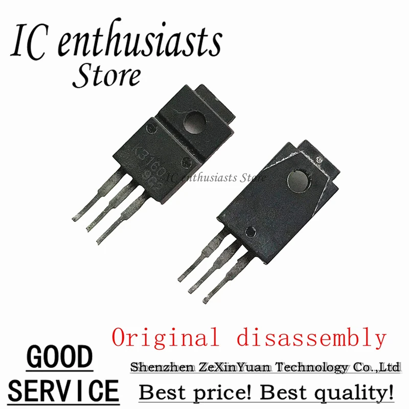 10PCS 2SK3160 K3160 200V 100A TO-220F  Original disassembly