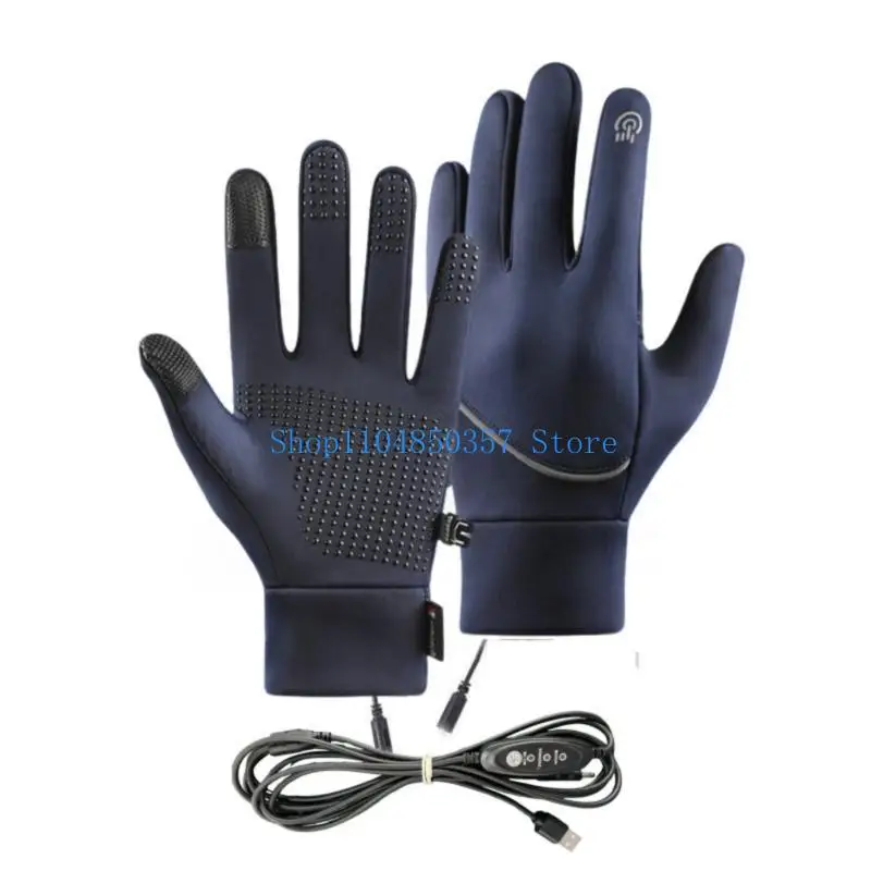 

652F Heated Gloves for Men and Women, Winter Full Finger Hands Warmers Electric Heated Gloves Skiing Cycling Golf Hiking
