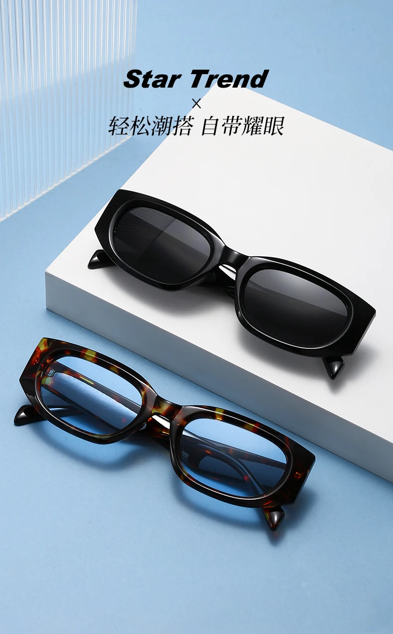 Retro Trendy Design Kleine Quadratische Rahmen frauen Sonnenbrille Persönlichkeit Luxus Design Sonnenbrille Männer Im Freien Fahren Shades UV400 – Detail 1